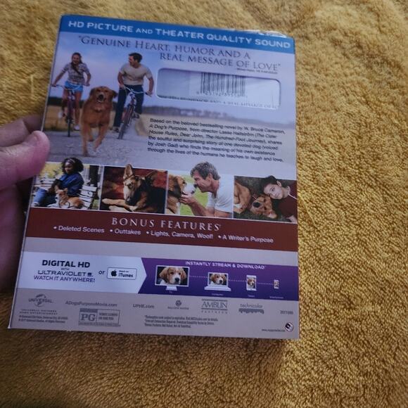 A DOGS PURPOSE NWT BLU-RAY DVD MOVIE AMBLIN - Picture 2 of 2